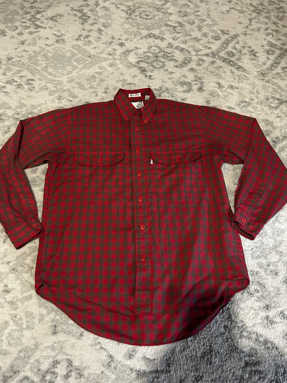 Cotton Levi’s Silver Label Vintage Red plaid small button up - see description